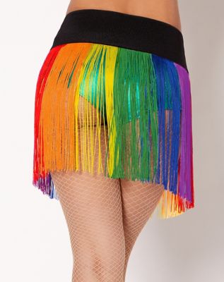 Rainbow Fringe Skirt