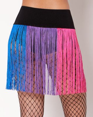 Bisexual Colors Fringe Skirt