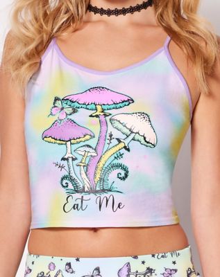 Mushroom butterfly crop top