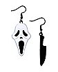 Ghost Face Knife Dangle Earrings
