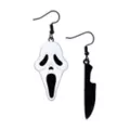 Ghost Face Knife Dangle Earrings at Spencer's