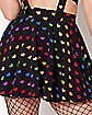 Rainbow Heart Suspender Skirt