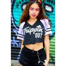 Trippin' Out Cropped Jersey at Spencer's