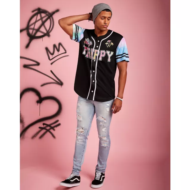 Stay Trippy Baseball Jersey at Spencer's