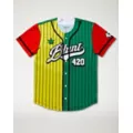 Rasta 420 Blunt Baseball Jersey at Spencer's