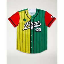 Rasta 420 Blunt Baseball Jersey at Spencer's
