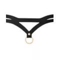 Bondage Collar with Goldtone Chain Leash - Pleasure Bound at Spencer's