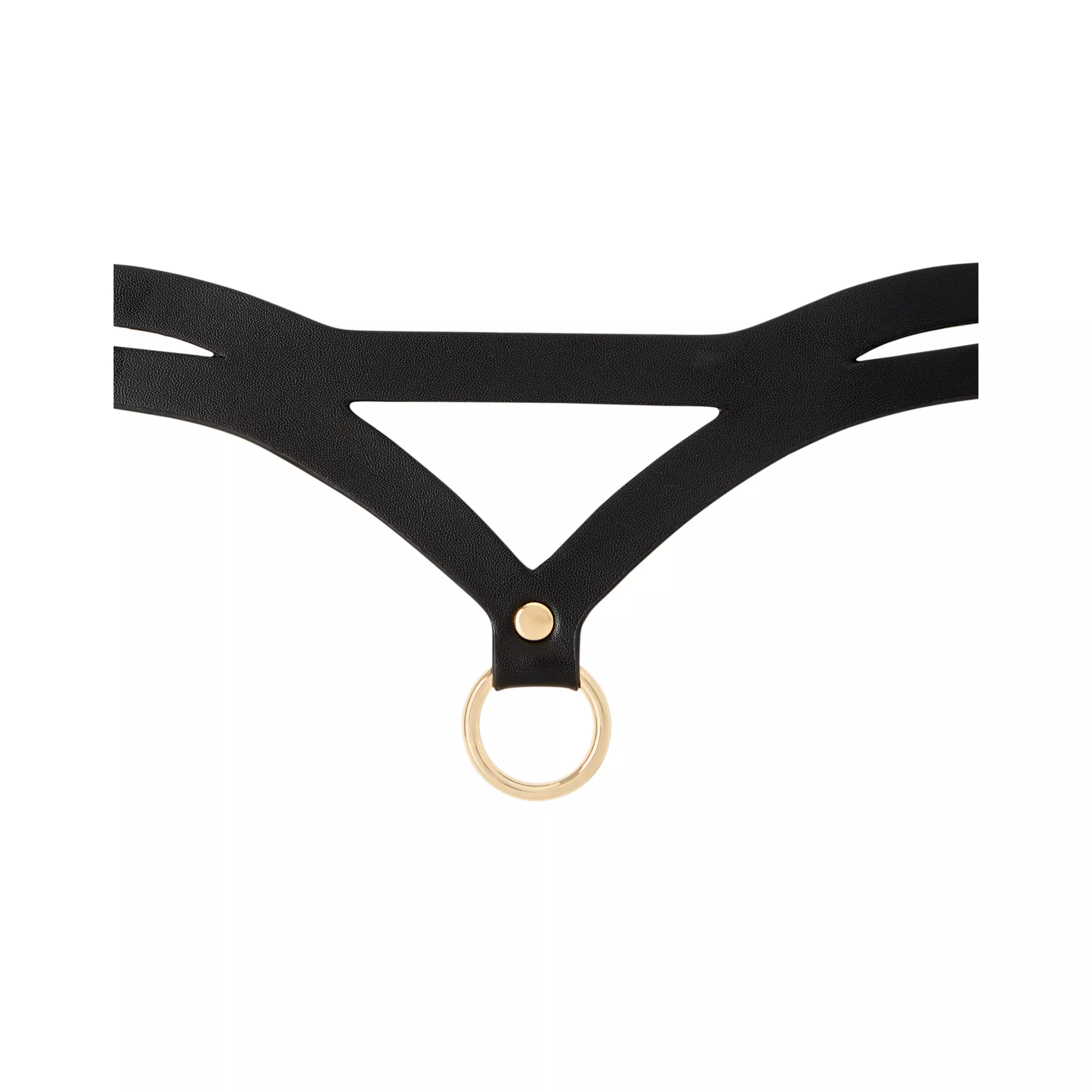 Bondage Collar with Goldtone Chain Leash - Pleasure Bound at Spencer's