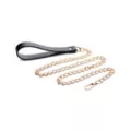 Bondage Collar with Goldtone Chain Leash - Pleasure Bound at Spencer's