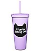 Purrfer Eating Out Cup with Straw - 24 oz.