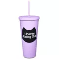 Purrfer Eating Out Cup with Straw - 24 oz. at Spencer's
