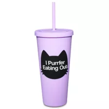 Purrfer Eating Out Cup with Straw - 24 oz. at Spencer's
