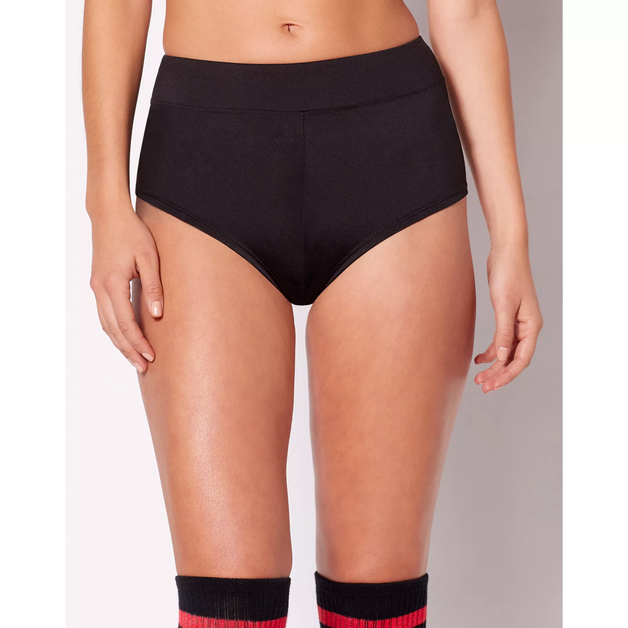 Solid Black Booty Shorts at Spencer's