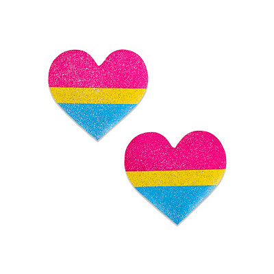 400px x 400px - Lesbian Pride Heart Nipple Pasties - Spencer's