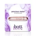 Rose Goldtone Precious Metal 10-Function Waterproof Bullet Vibrator 3.5 Inch - Hott Love at Spencer's