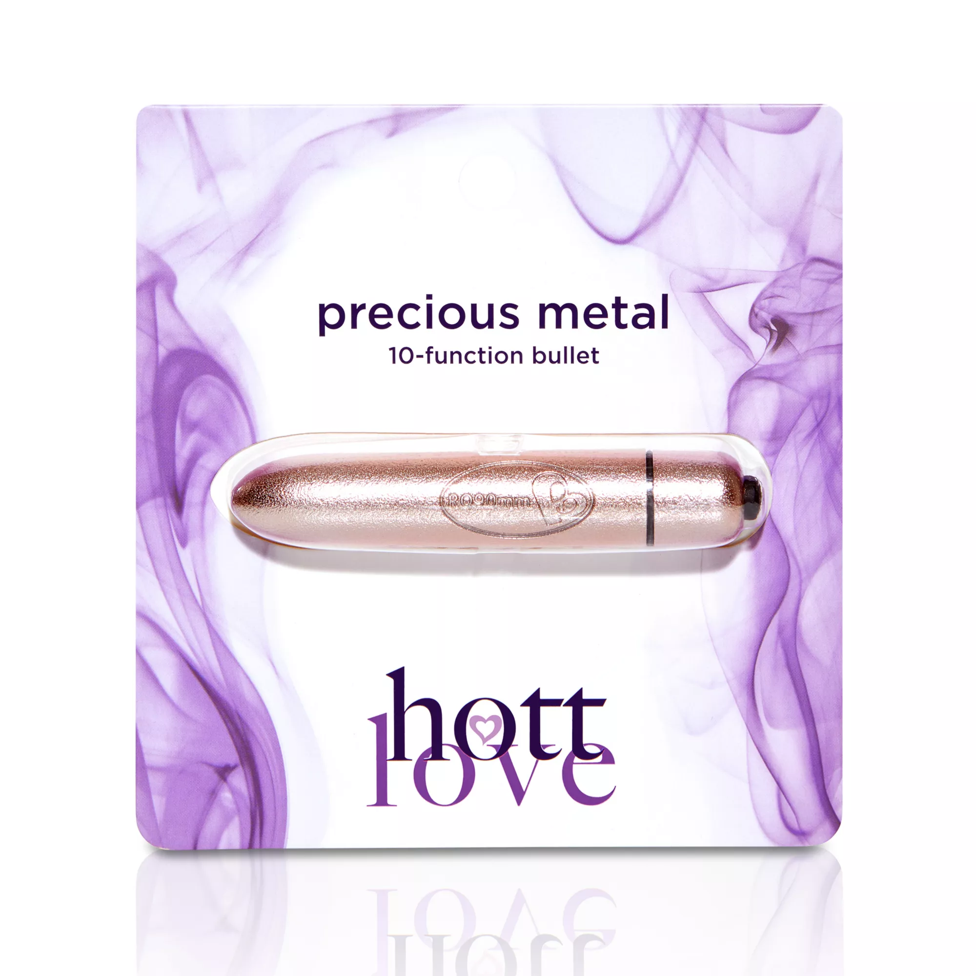 Rose Goldtone Precious Metal 10-Function Waterproof Bullet Vibrator 3.5 Inch - Hott Love at Spencer's