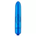 Blue Precious Metal 10-Function Waterproof Bullet Vibrator - 3.5 Inch at Spencer's
