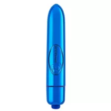 Blue Precious Metal 10-Function Waterproof Bullet Vibrator - 3.5 Inch at Spencer's