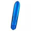 Blue Precious Metal 10-Function Waterproof Bullet Vibrator - 3.5 Inch at Spencer's