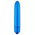 Blue Precious Metal 10-Function Waterproof Bullet Vibrator - 3.5 Inch at Spencer's