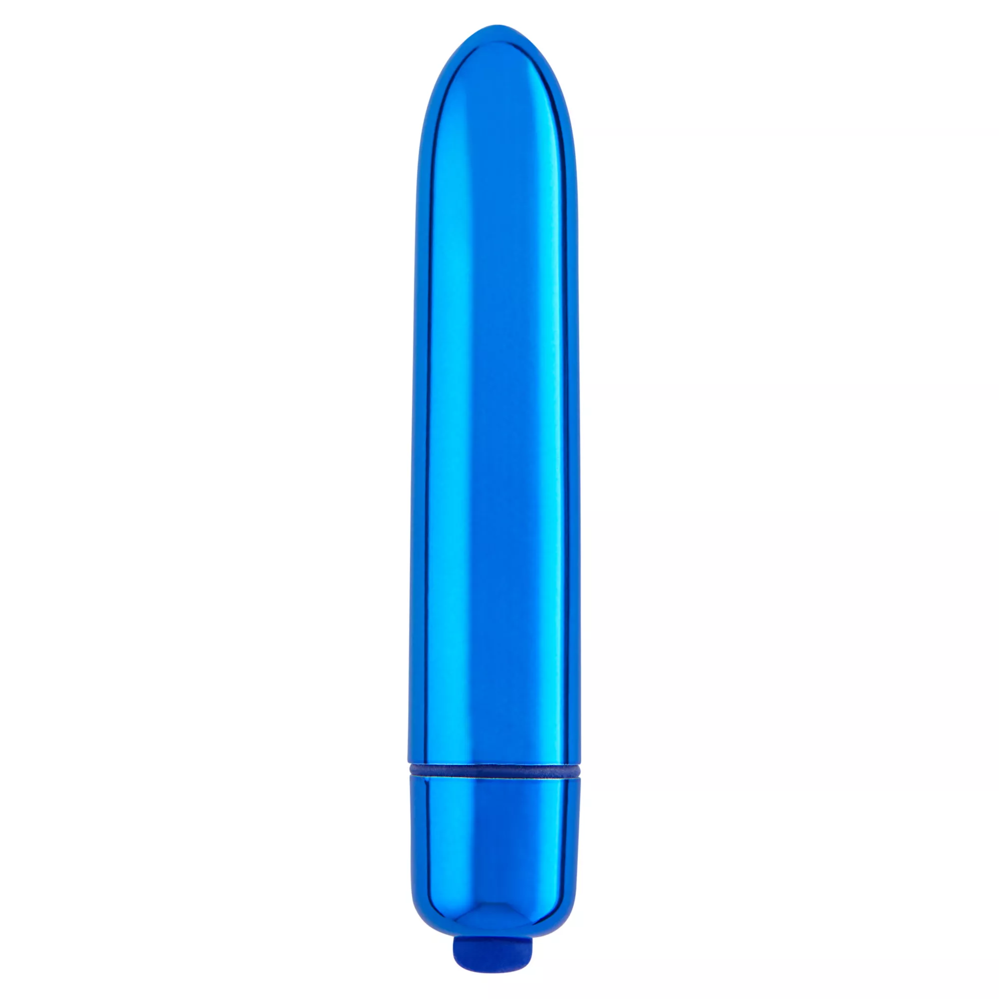 Blue Precious Metal 10-Function Waterproof Bullet Vibrator - 3.5 Inch at Spencer's