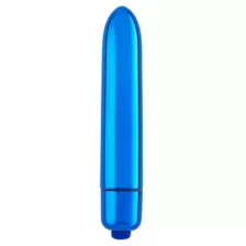 Blue Precious Metal 10-Function Waterproof Bullet Vibrator - 3.5 Inch at Spencer's