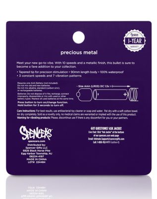 Red Precious Metal 10-Function Waterproof Bullet Vibrator - 3.5 Inch