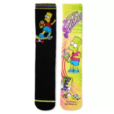 Bart Simpson Crew Socks  2 Pair - The Simpsons at Spencer's