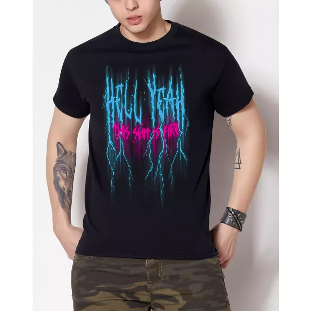 Hell Yeah Shits Fire T Shirt at Spencer's