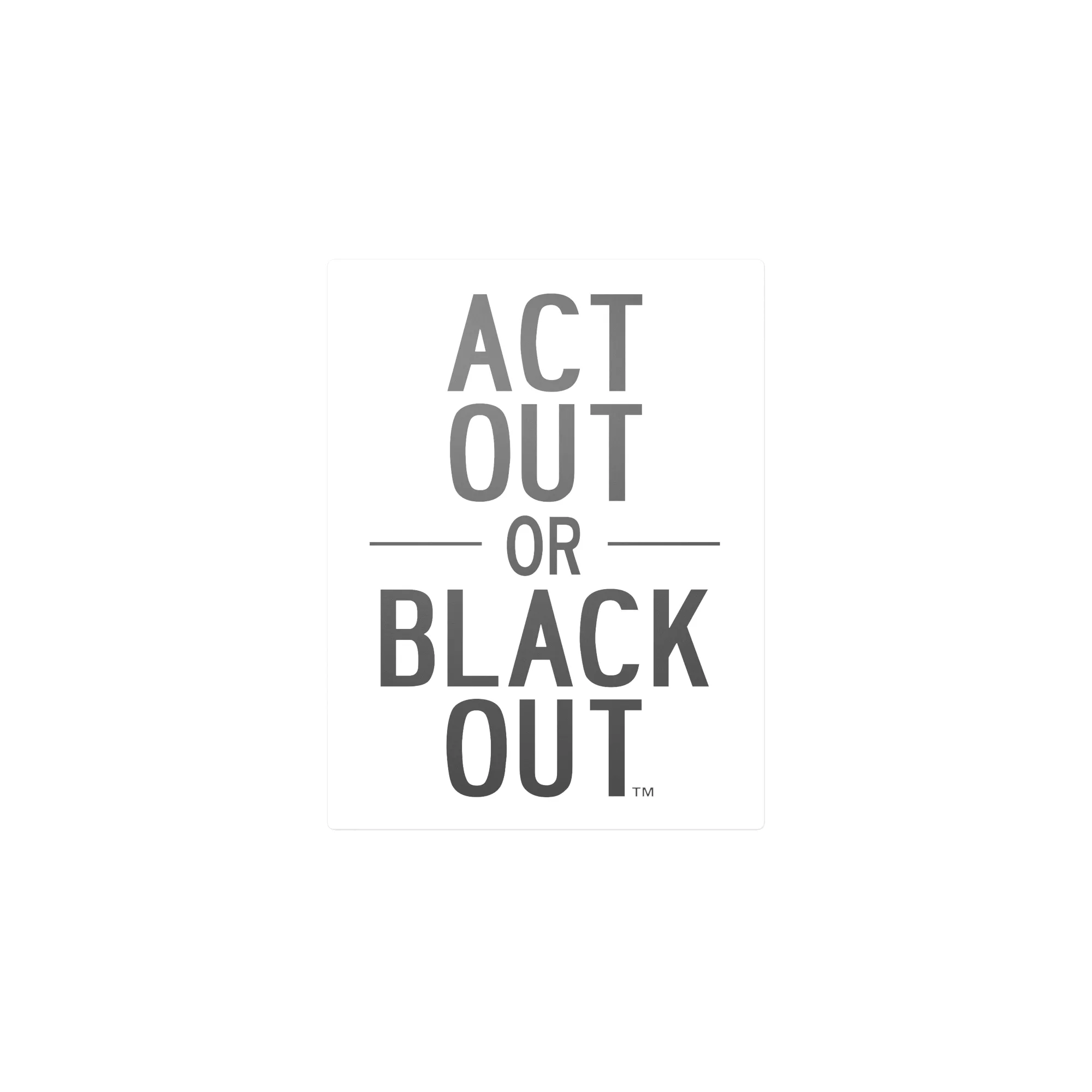 Act Out or Black Out Card Game