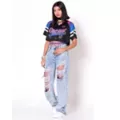 Proud AF Bisexual Pride Crop Top Jersey at Spencer's