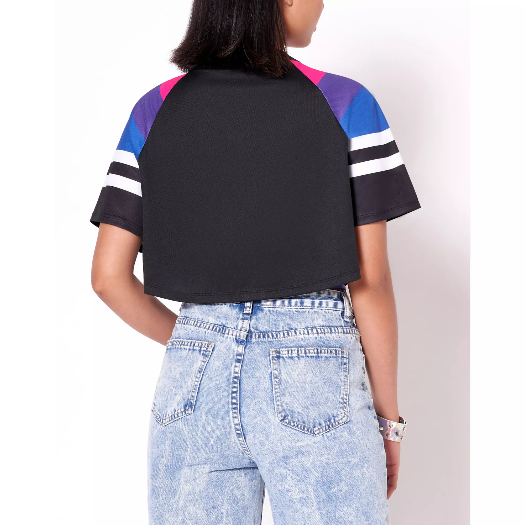 Proud AF Bisexual Pride Crop Top Jersey at Spencer's