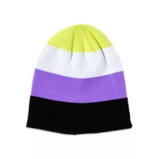 Nonbinary Pride Beanie Hat at Spencer's