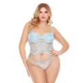 Daisy Printed Cropped Bustier and Thong Panties Set at Spencer's