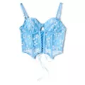 Daisy Printed Cropped Bustier and Thong Panties Set at Spencer's