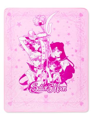 Group Sailor Moon Fleece Blanket Spencer s