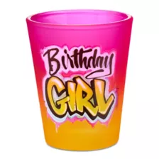 Airbrush Birthday Girl Shot Glass - 2 oz. at Spencer's
