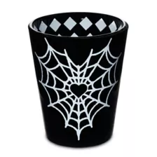 Black Spiderweb Heart Shot Glass - 2 oz. at Spencer's
