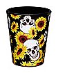 Sunflower Skull Shot Glass - 2 oz.