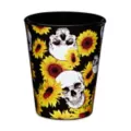Sunflower Skull Shot Glass - 2 oz. at Spencer's