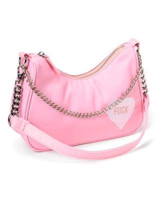 Fuck heart icon shoulder bag