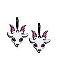 Demon Goat Huggie Hoop Dangle Earring - 18 Gauge