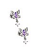 Purple Butterfly Dangle Fake Plugs - 18 Gauge