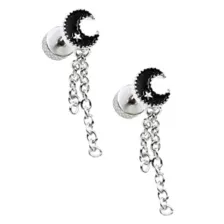 Crescent Moon Dangle Fake Plugs - 18 Gauge at Spencer's