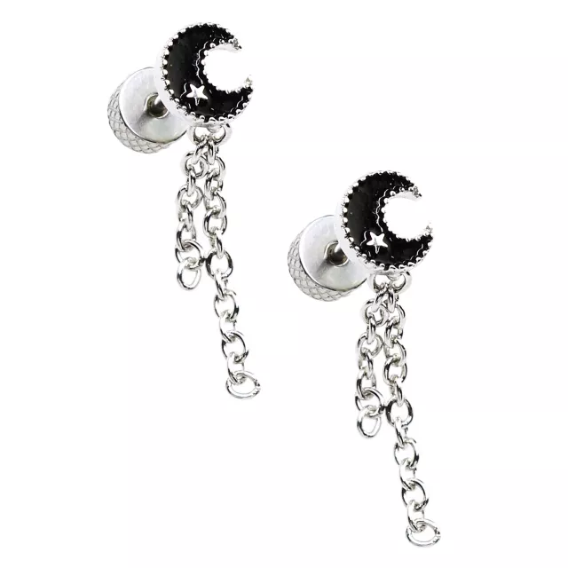 Crescent Moon Dangle Fake Plugs - 18 Gauge at Spencer's