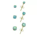 Multi-Pack Blue Opal-Effect Goldtone Stud Earrings - 3 Pair at Spencer's