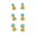 Multi-Pack Blue Opal-Effect Goldtone Stud Earrings - 3 Pair at Spencer's