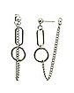 Double Hoop Chain Dangle Earrings - 18 Gauge