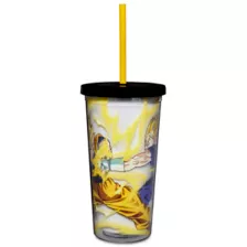 Super Saiyan Fight Cup with Straw 20 oz. - Dragon Ball Z at Spencer's