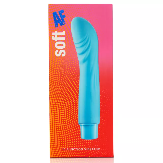 Soft AF Blue 10-Function Waterproof G-Spot Vibrator - 7.7 Inch at Spencer's